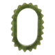 Organic-Shaped Green Italian Mirror Made of Murano Glass and Brass