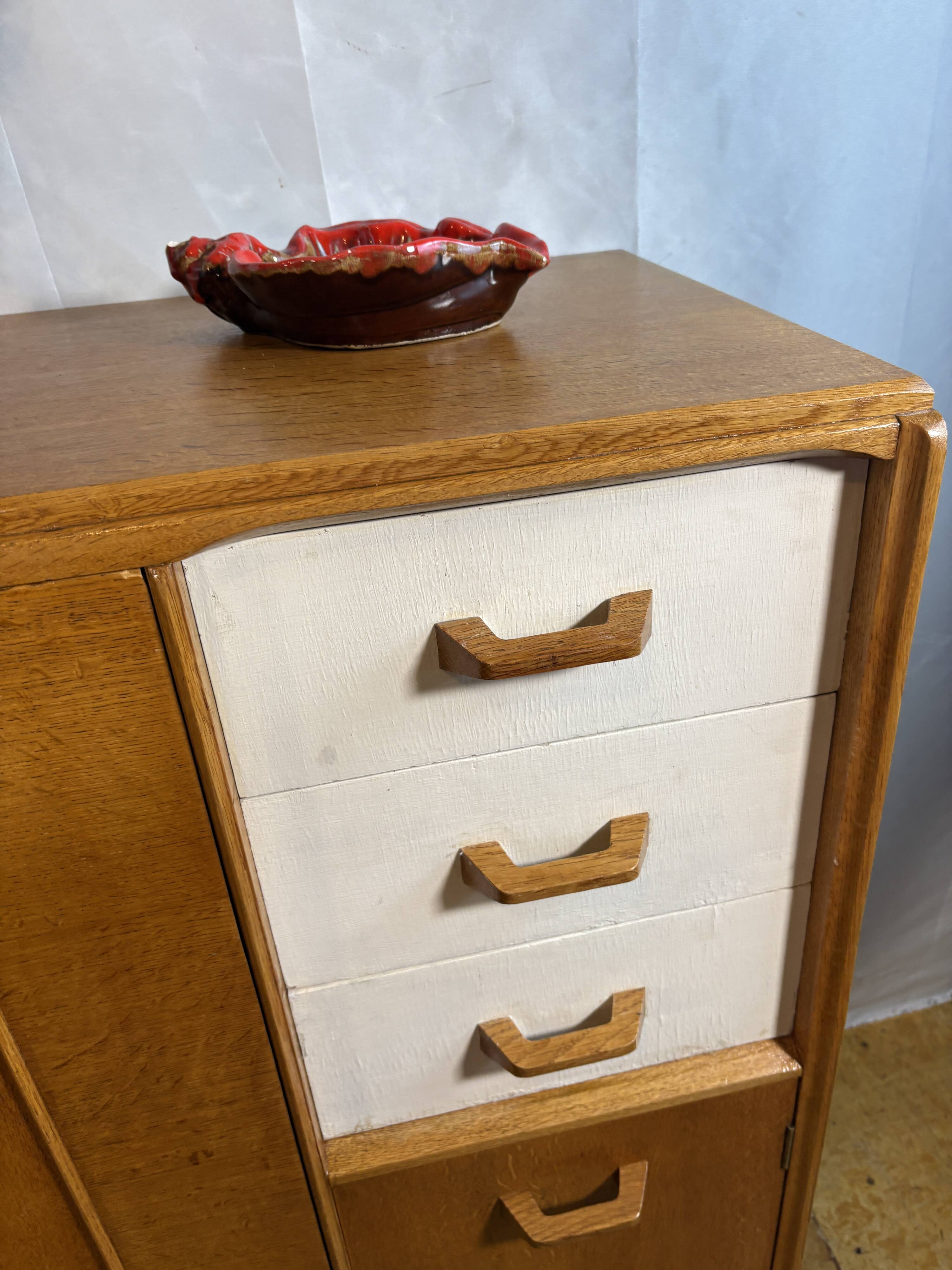 Rare Vintage G-Plan E. Gomme Oak Compactum Gentleman’s Wardrobe c.1950–1960