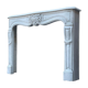 Louis XV style fireplace in Carrara marble around 1880