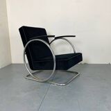 Bauhaus Art Deco Streamline Tubular Steel Lounge Chair by Jan Schröfer for Ahrend De Cirkel, 1920s