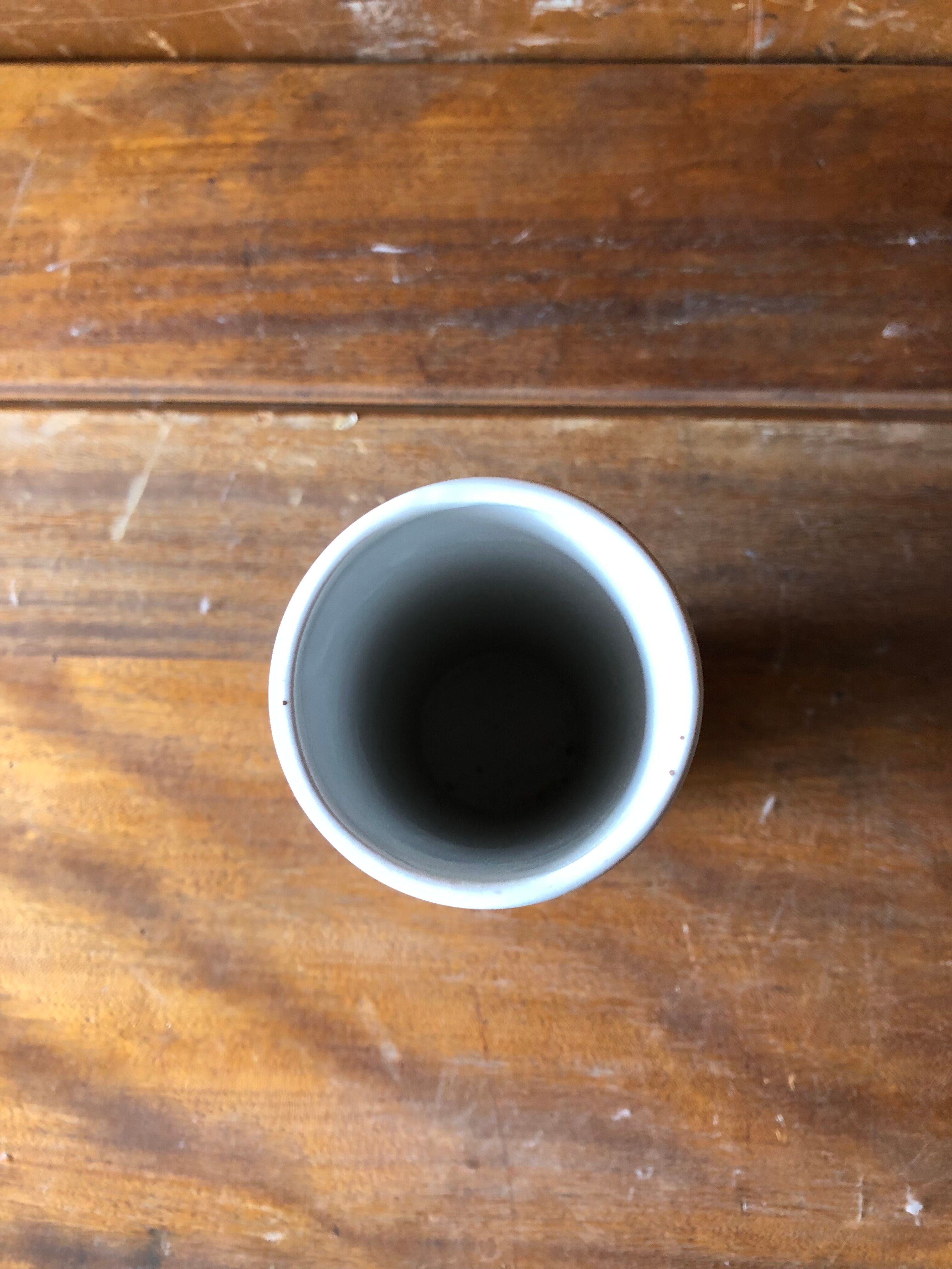 Vase roll leonor mataillet ceramic painting flowers vintage