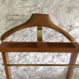 Valet de chambre à roulettes bois laiton