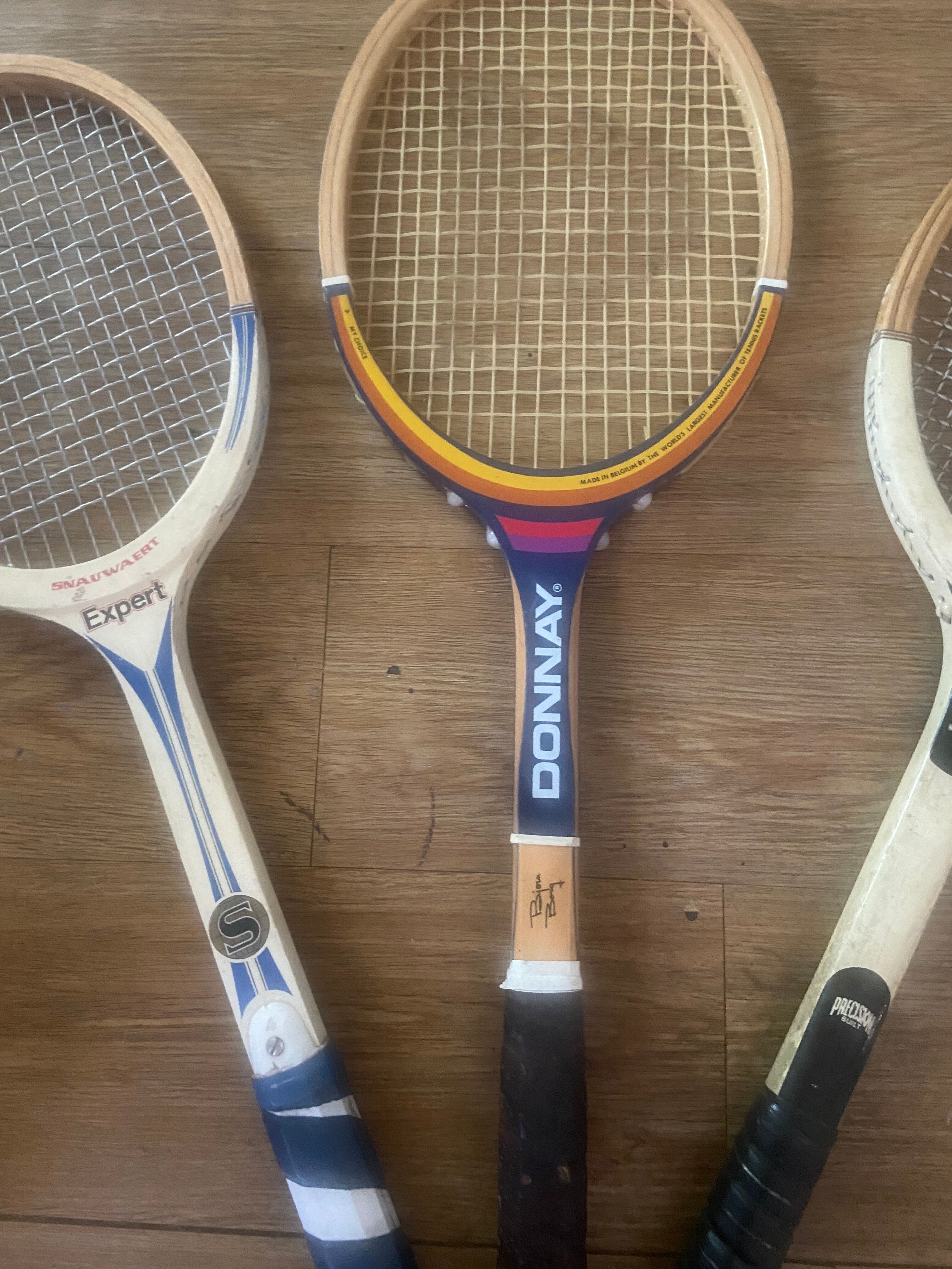 Trio de raquettes de tennis vintage