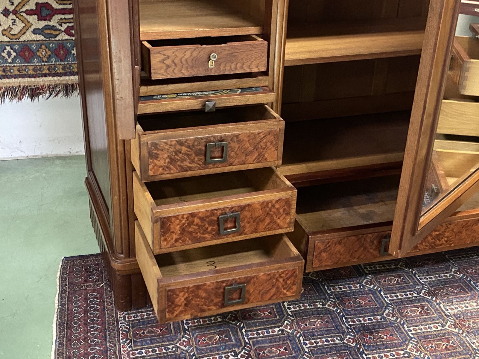 Dressing art deco walnut wardrobe