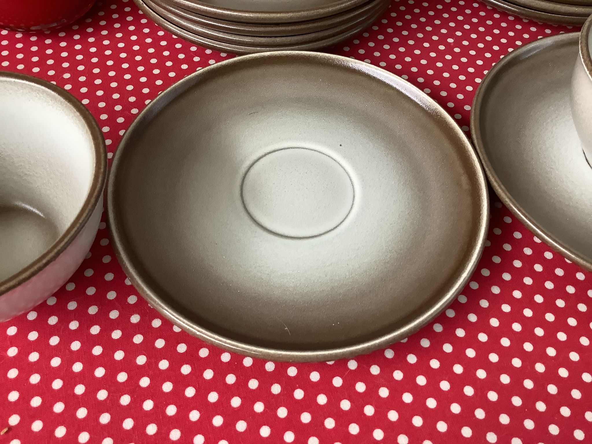 Tasses Salins France émaillé imitant le grès