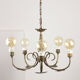 Art-deco brass chandelier, 1930s