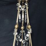 Lustre 6 lights in Crystal, Bronze, and Earthenware