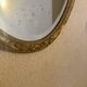 Antique oval gold mirror with floral decoration – 105 × 70 cm Elegant mirror