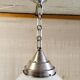 Suspension industrielle globe opaline XXL - années 40/50