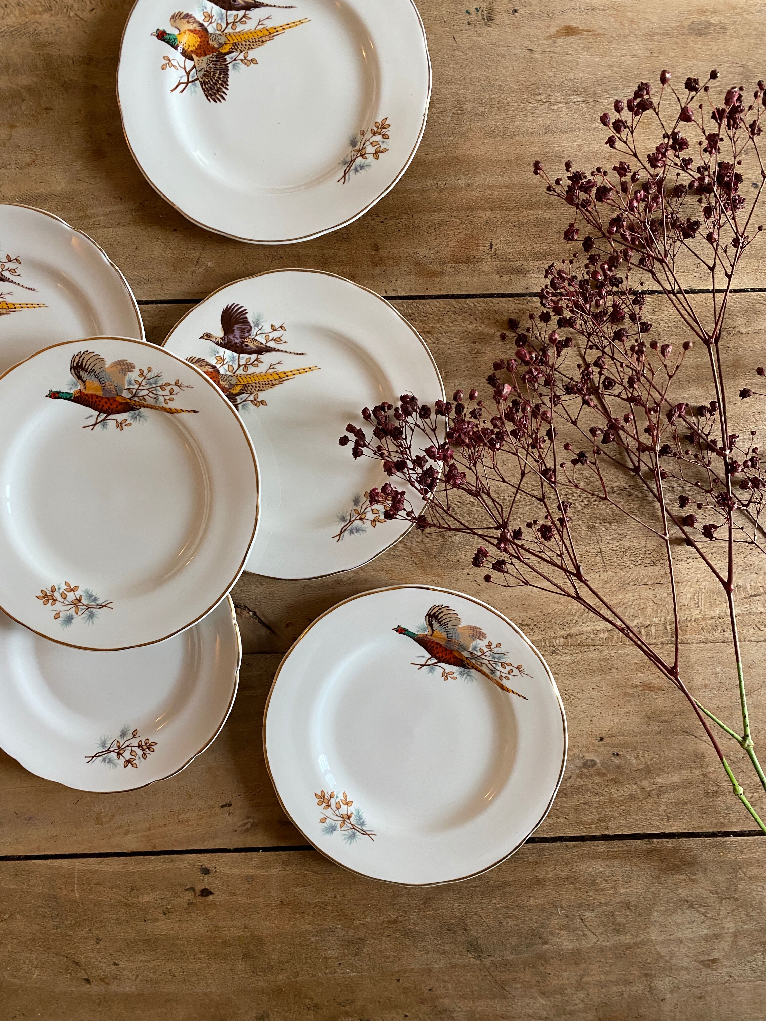 Set of 6 vintage dessert plates