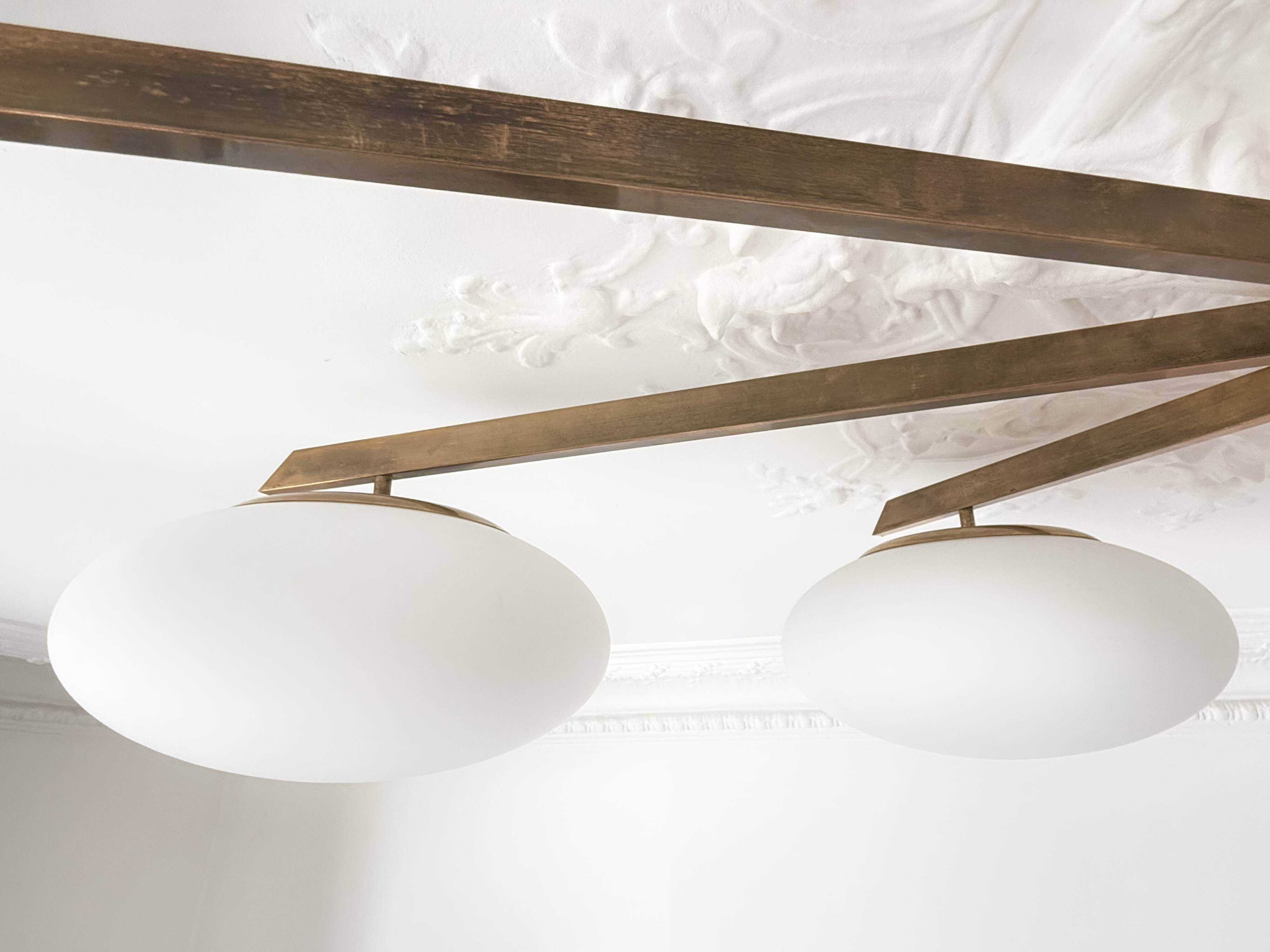 Angelo Lelii lustre plafonnier modèle 6 lune édition arredoluce