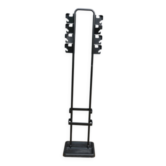 Manade black coat rack with 8 hooks