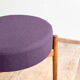 Tabouret Mid-Century en bois avec tissu Kvadrat, design danois
