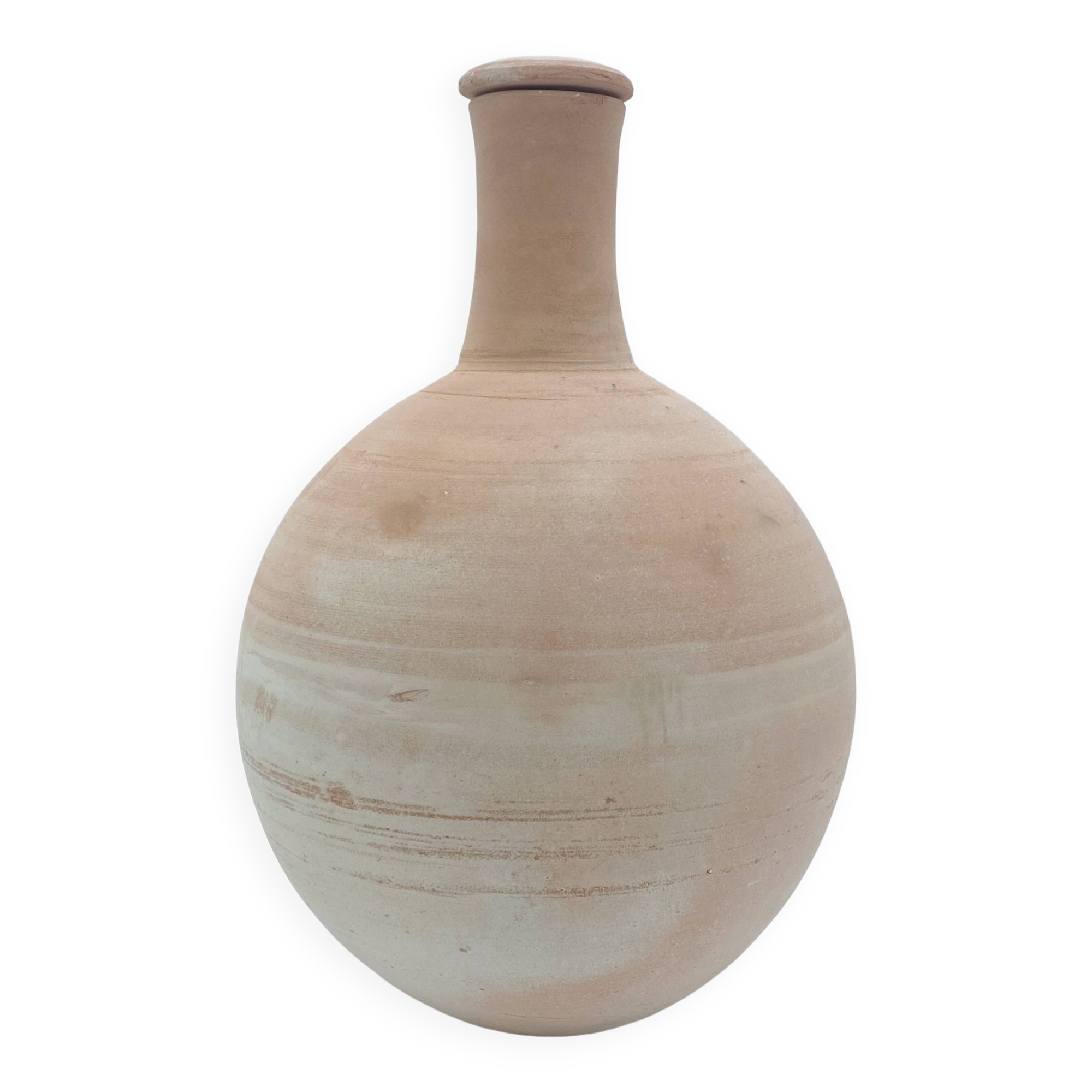Round terracotta jar