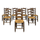 Séries de 8 chaises paillées