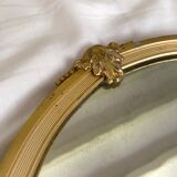 Oval triptych mirror