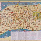 Pictorial map of New York 1950's