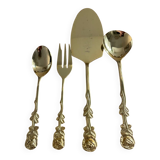 Set of 24 carat gold plated dessert cutlery