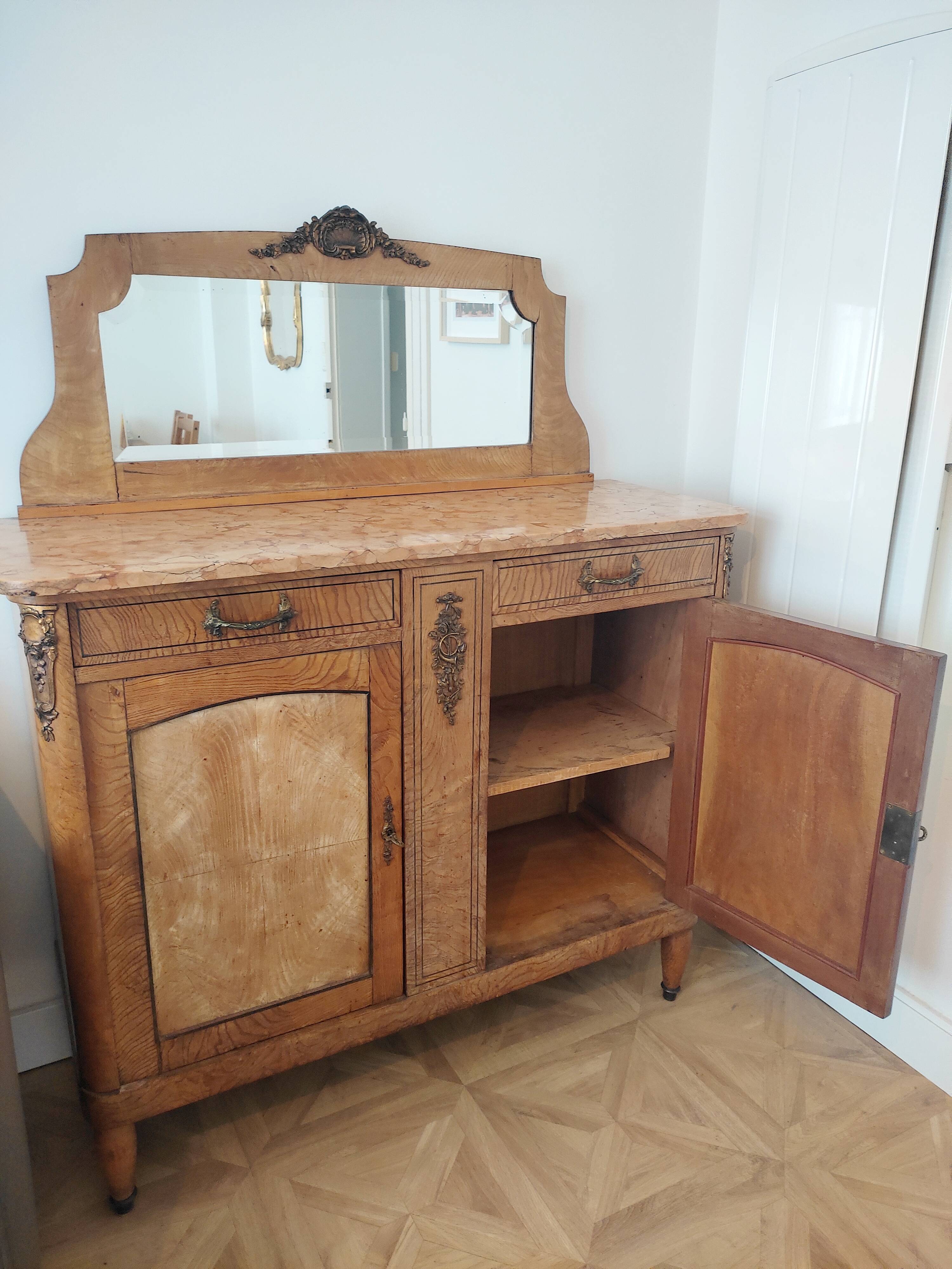 Louis XVI style wooden sideboard