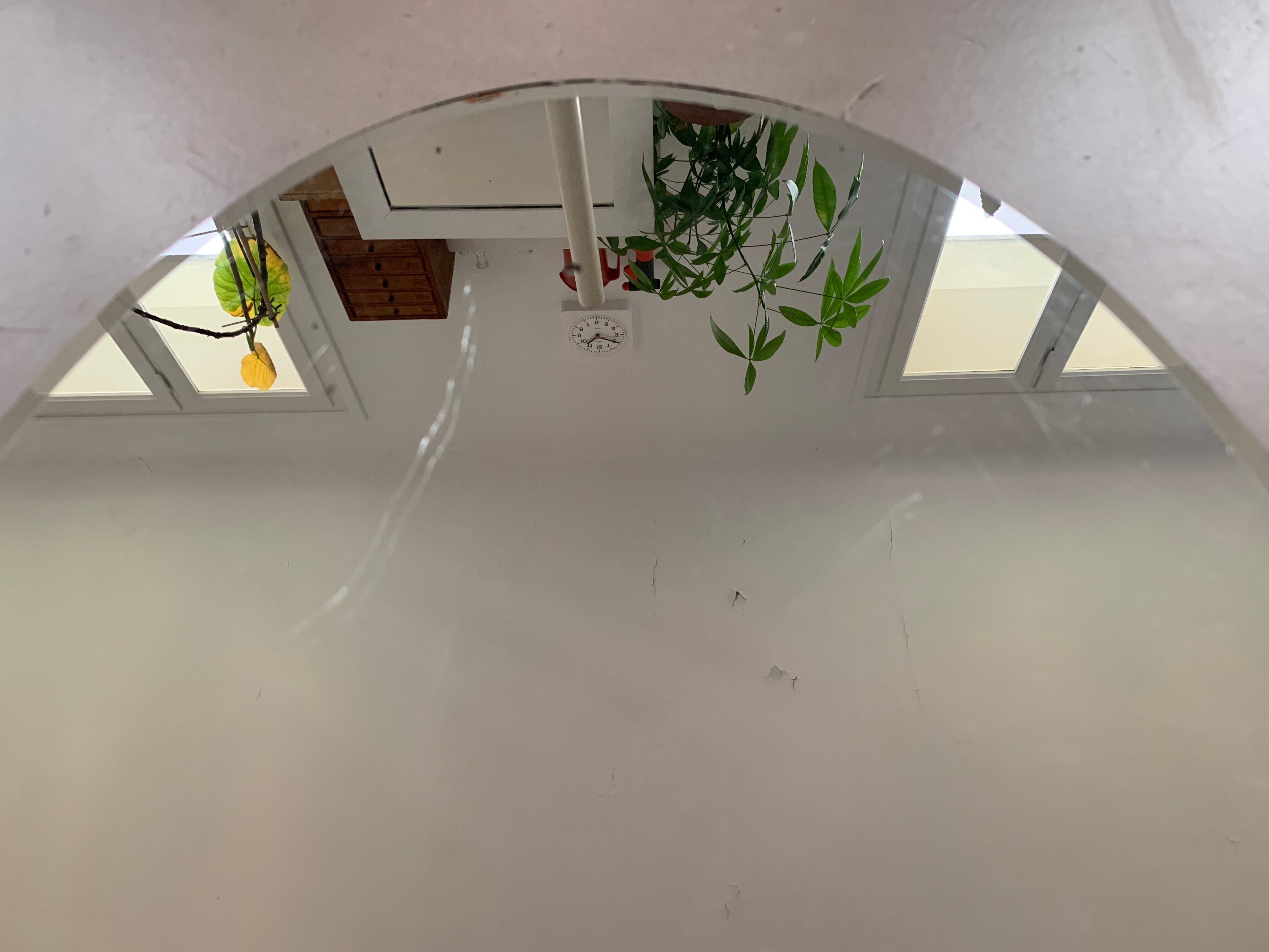 Oval mirror beveled old 32x47cm