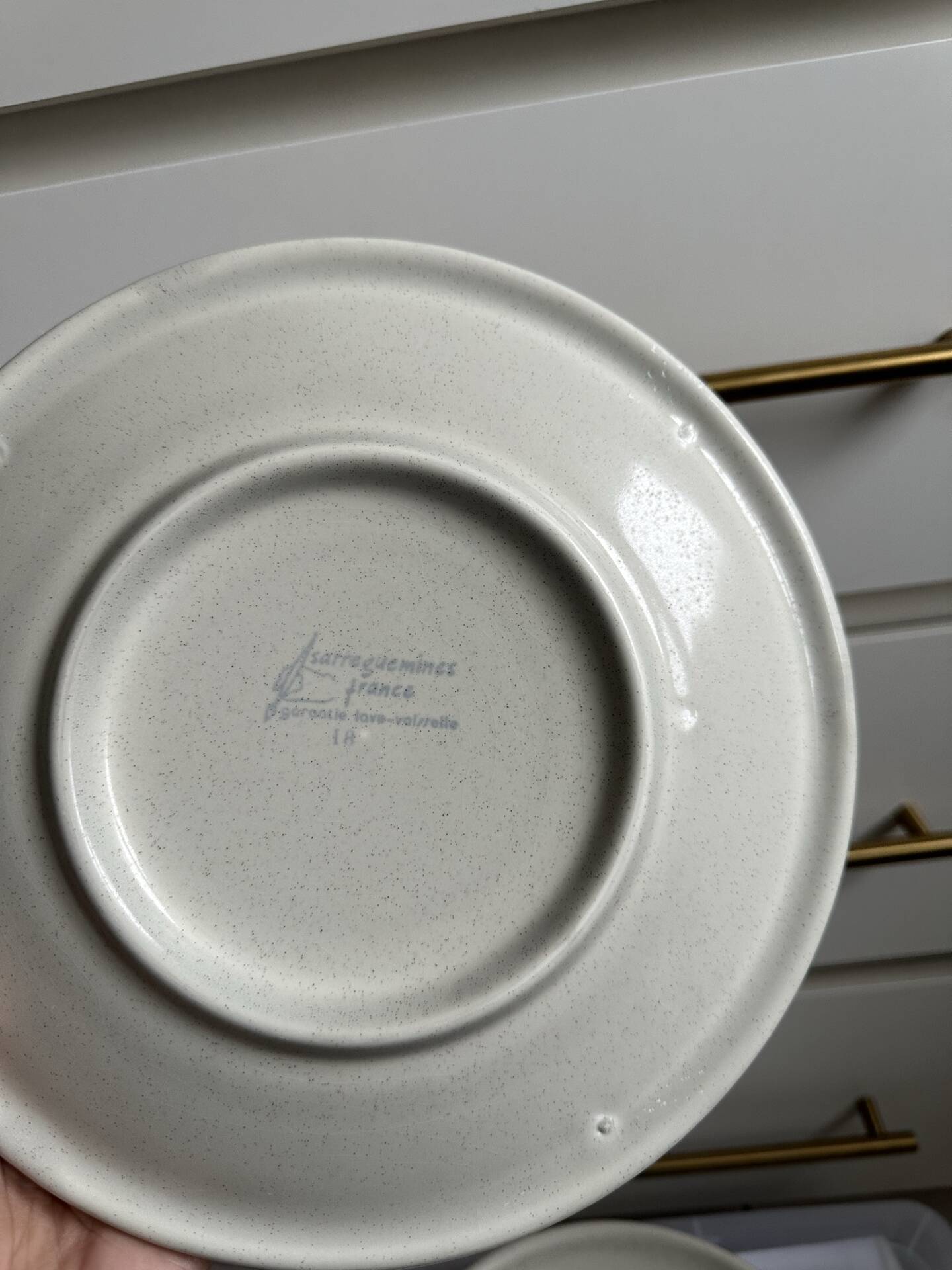 Ensemble de 4 assiettes en céramique vintage par Sarreguemines années 1970 florales