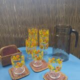 Verres vintage fleurs