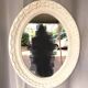 Large White Stucco Wooden Mirror Shabby Chic Baroque Decorative Art