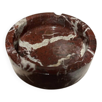 Cendrier en marbre rouge marron vintage