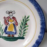 Assiette en faïence, Bretagne Pornic