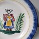 Bretagne Pornic earthenware plate (18.5cm) A1
