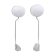 Pair of Bergboms marble and steel floor lamps from the mid-century, 1970s, Sweden.