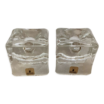 Pair of Juhava Finnish candlesticks