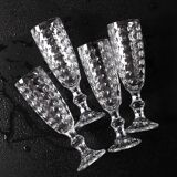 Ensemble de quatre verres à champagne ou à prosecco vintage / Italie / Années 2000