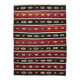 5x7 Red Black Handmade Persian Kilim Rug, 168x228Cm
