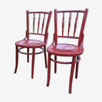 Grey Bistro Chairs from Lichtig, 1900s, Set of 2