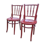 Grey Bistro Chairs from Lichtig, 1900s, Set of 2