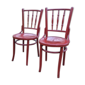 Grey Bistro Chairs from Lichtig, 1900s, Set of 2