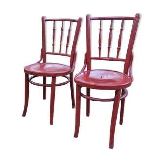 Grey Bistro Chairs from Lichtig, 1900s, Set of 2
