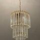 Italian Murano Glass Triedri Prism Chandelier