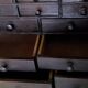 Authentic workshop furniture / Vintage watchmaker's layette in black wood