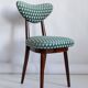 Mid-Century heart-shaped armchair in Amuleto green velvet, Europe, 1960s