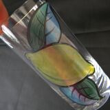 6 glass orangeade glasses, 1970s