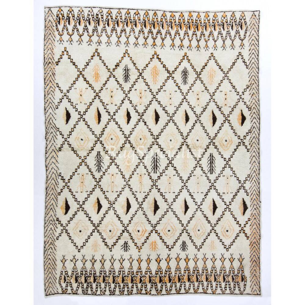 Modern Handmade Moroccan Large Rug, 100% Wool. Custom Options Available