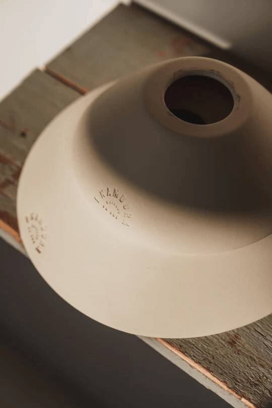 Pitchoun wall lamp in white terracotta