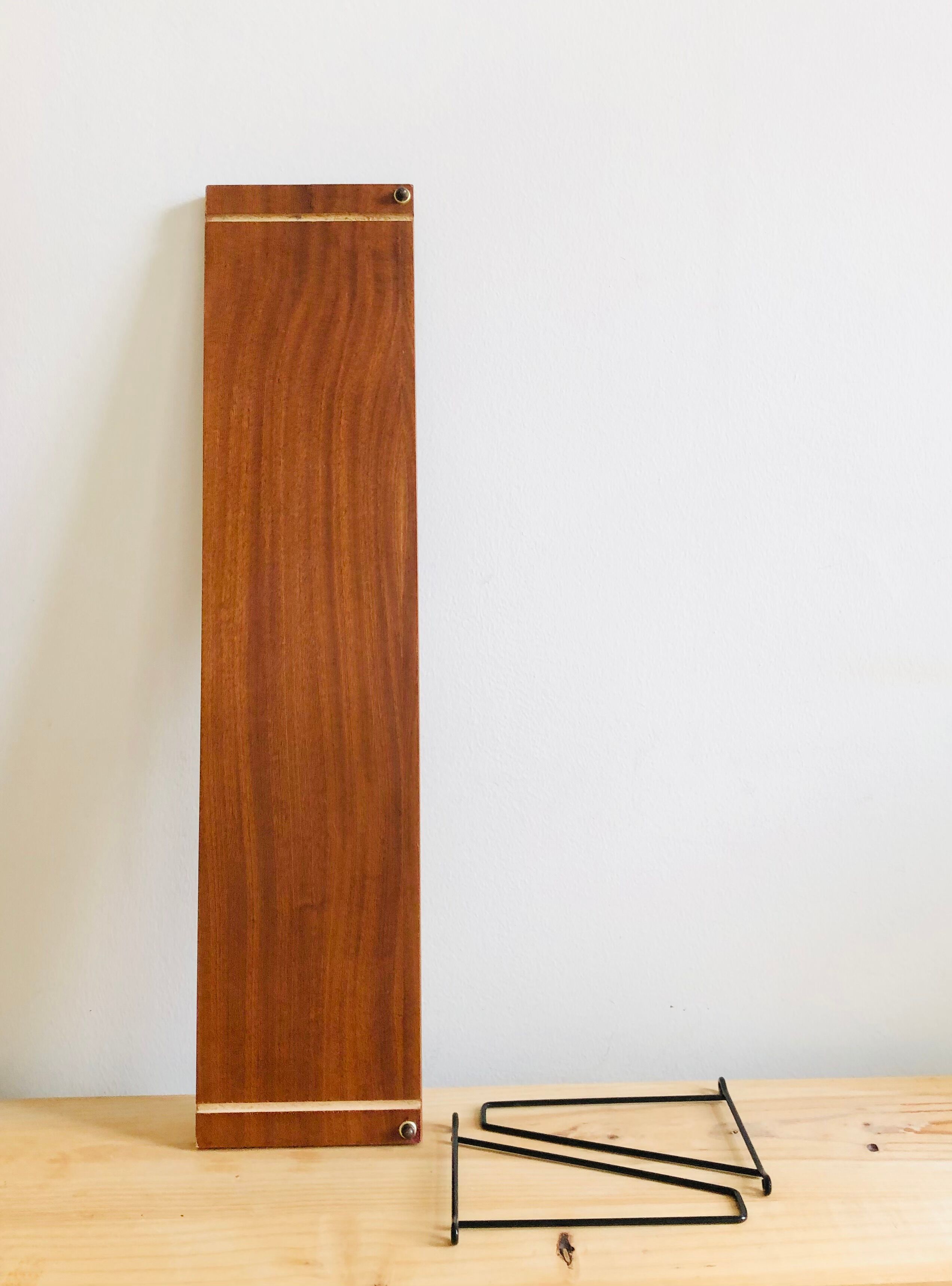 Wall shelf L82cm metal and wood