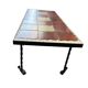 Vintage terracotta red coffee table / checkered table / coffee table
