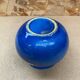 Old ball vase prod art ceramic blue decor storks alsace vintage