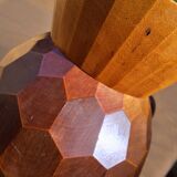 Small faceted wooden pitcher