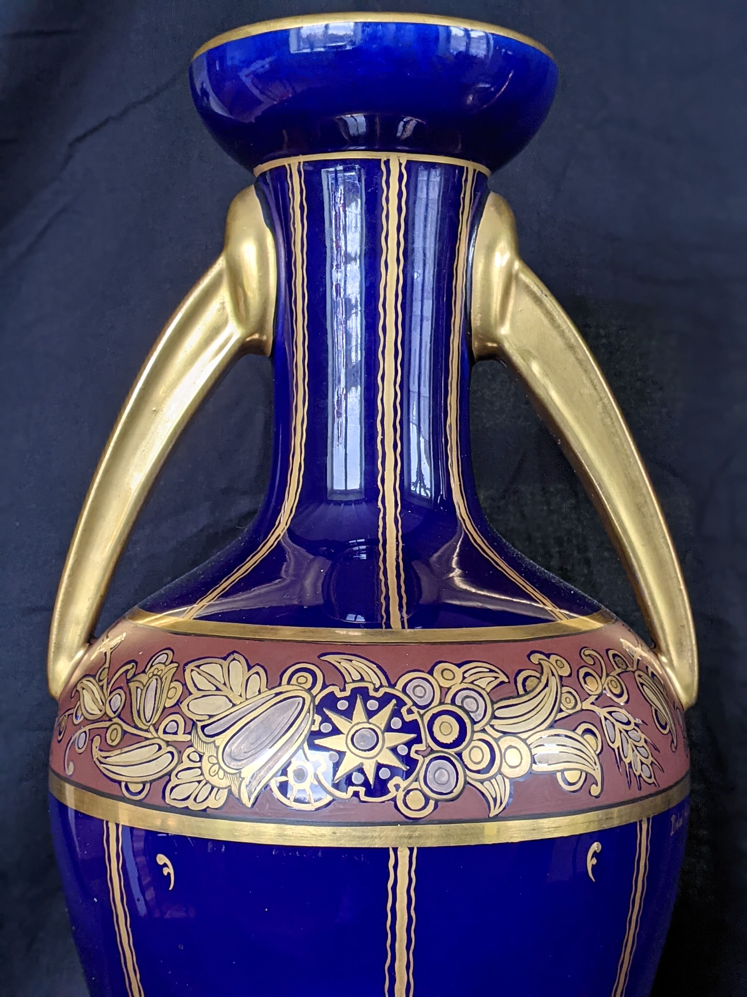 Pair of art deco vases signed by Pinon Heuze