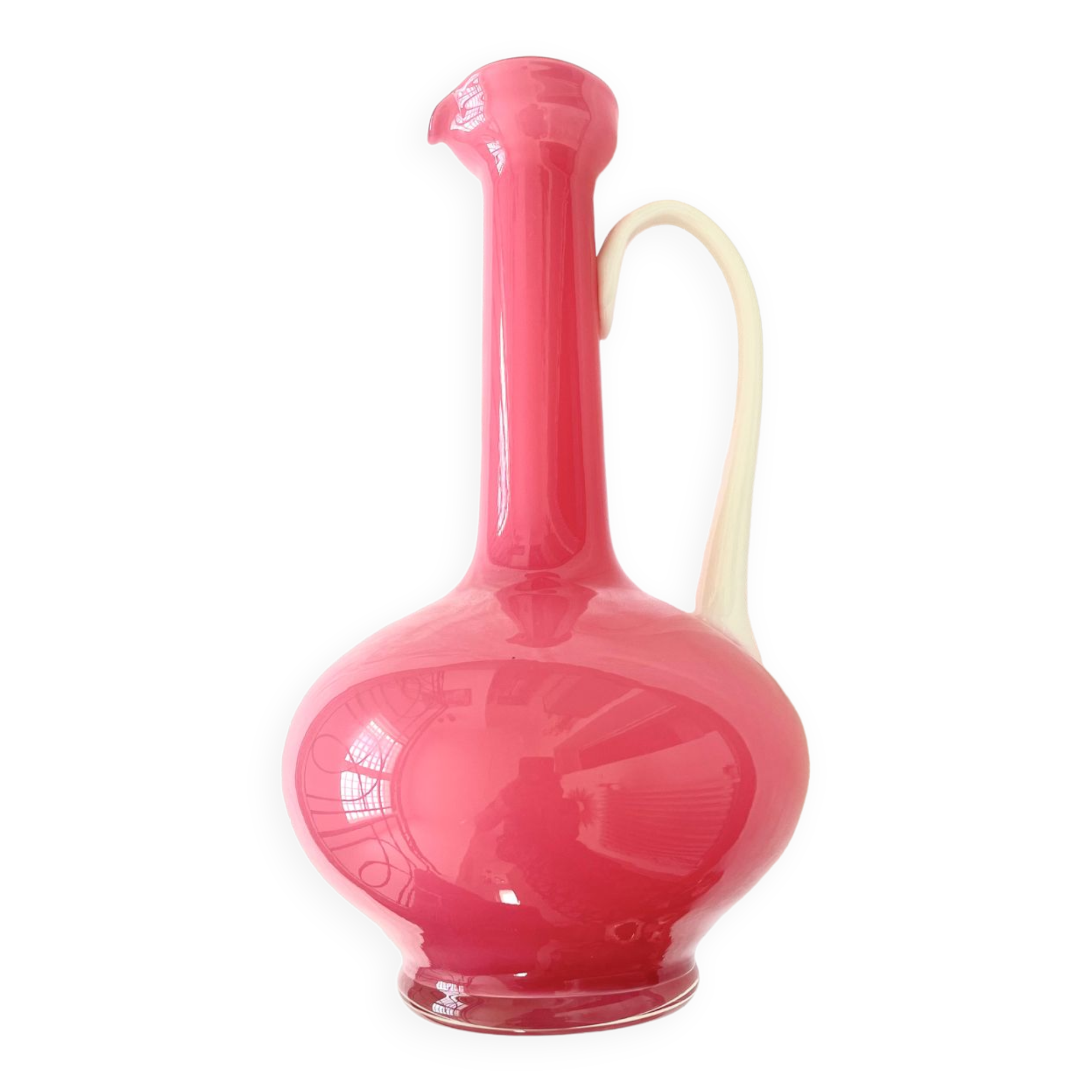 Vase vintage verre de Venise rose